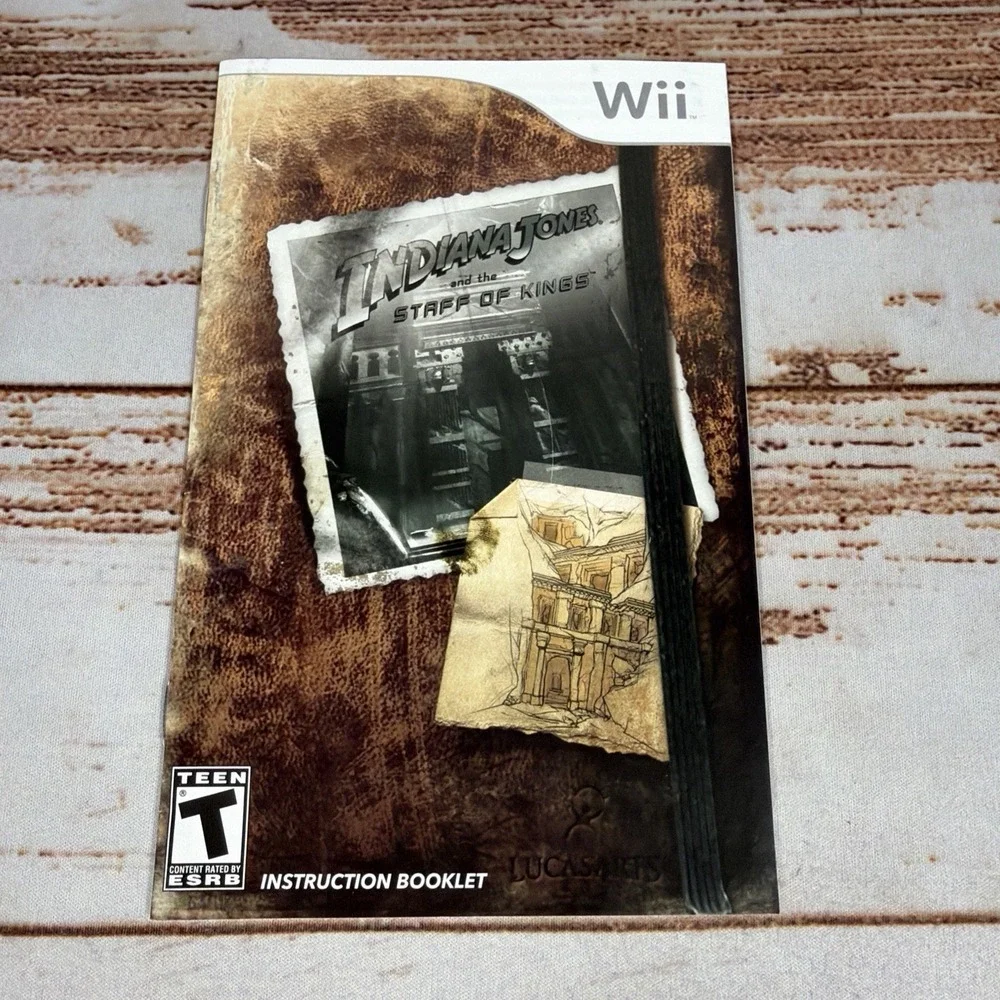 Indiana Jones and the Staff of Kings Nintendo Wii Game Disc With Booklet Tested